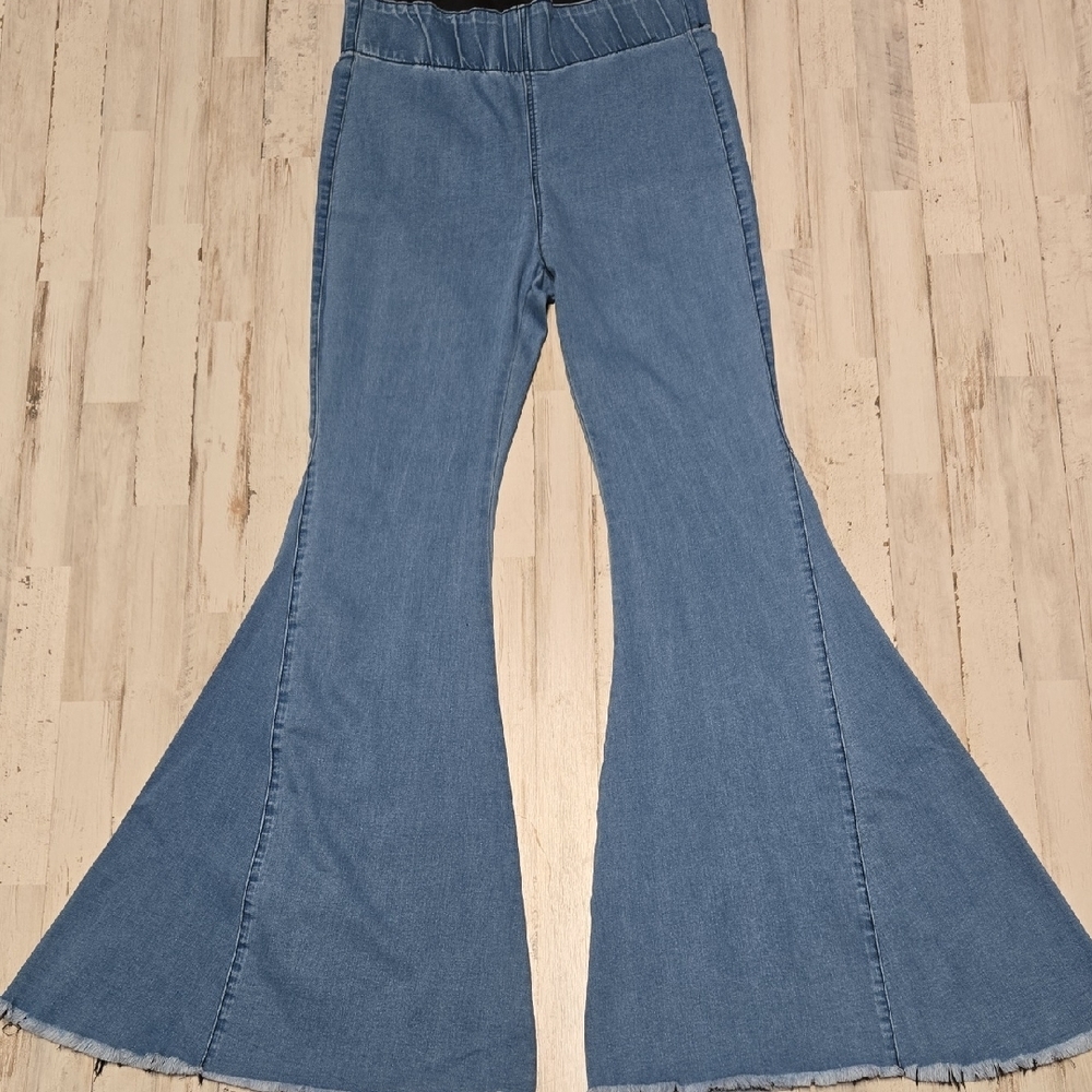 Three Bird Nest Light Blue Denim Flare Jeans